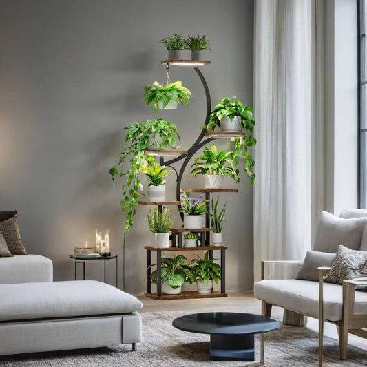 Plant Stand with Grow Lights | 8 Tier Indoor Plant Shelf